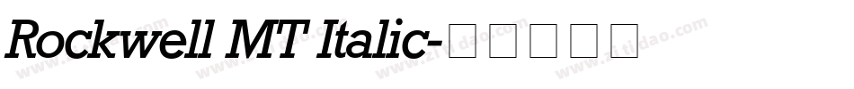 Rockwell MT Italic字体转换